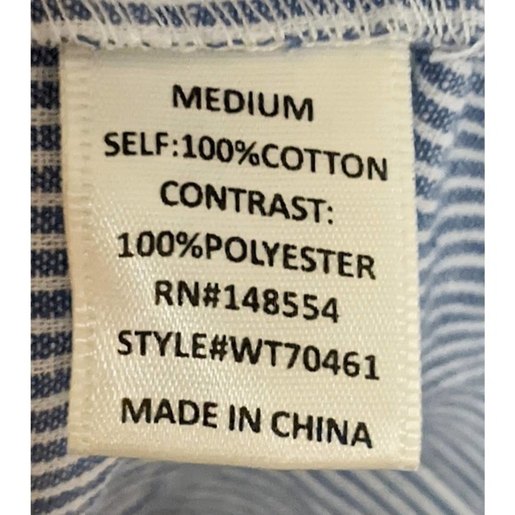 Unpublished Womens Striped Lace Overlay Tank Top Size M Blue White Floral - Picture 4 of 4